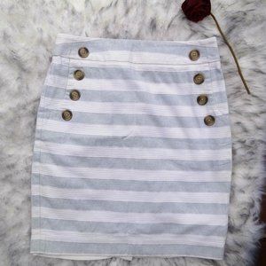 💙 LOFT factory Cotton Stripped Skirt 2